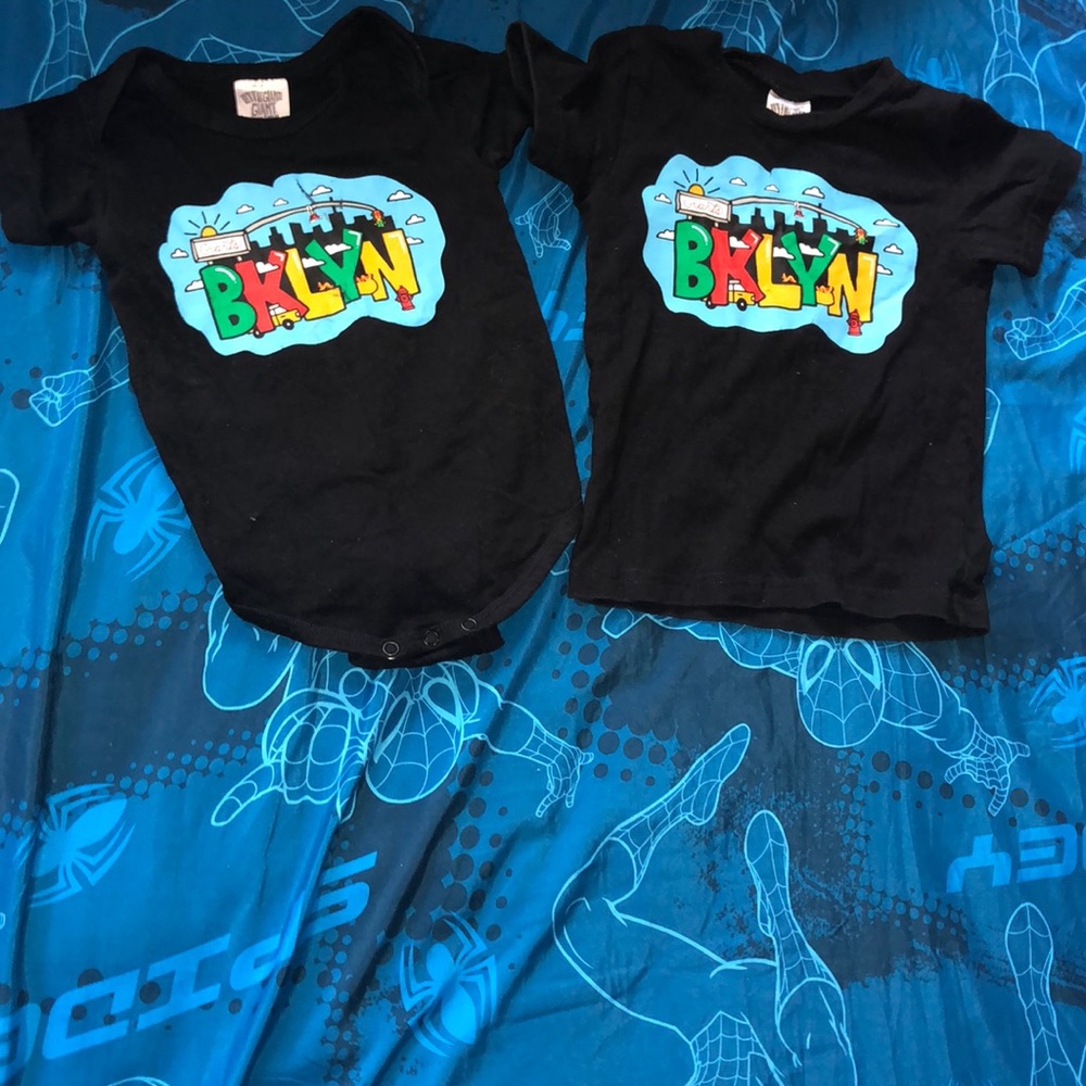 Matching onesie and t-shirt